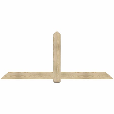 Ekena Millwork Eugene Rough Sawn Timber Gable Bracket, Douglas Fir, 96"W x 40"H x 4"D x 6"F, 10/12 Pitch GBW096X40X0406EUG00RDF